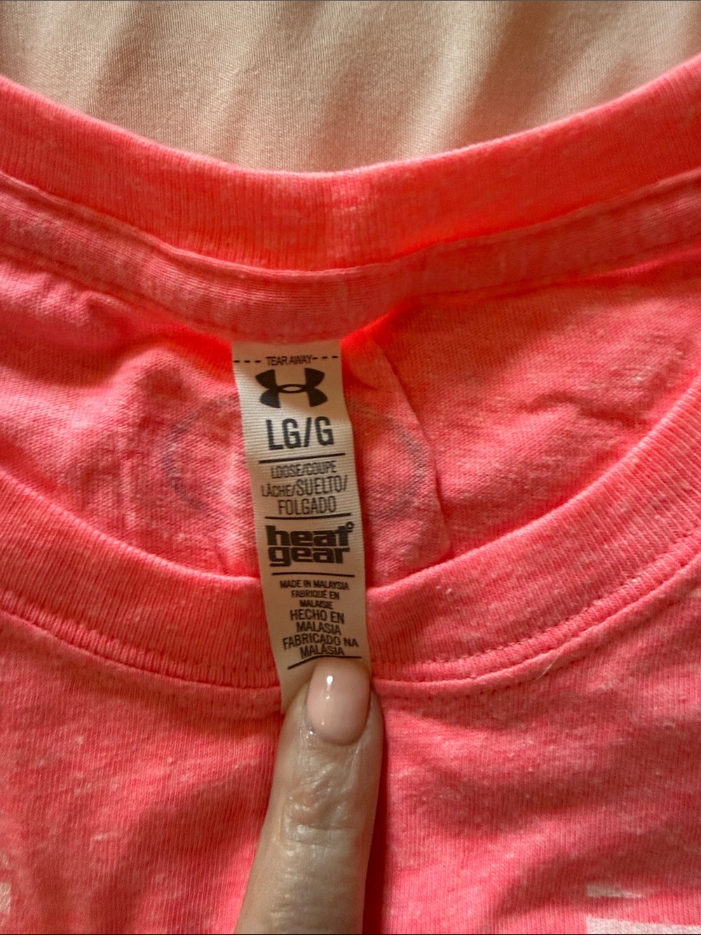 Under Armour Women's Short Sleeve Tee Pink Coral - Picture 2 of 4